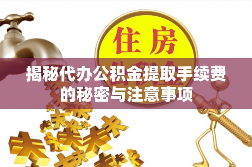 阿拉山口揭秘代办公积金提取手续费的秘密与注意事项
