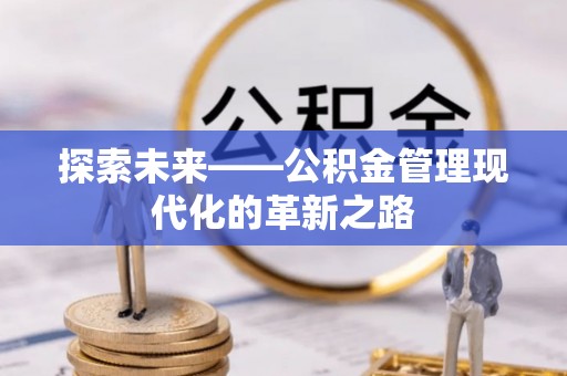 阿拉山口探索未来——公积金管理现代化的革新之路